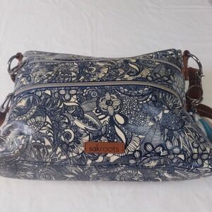 Sakroots Navy Blue Floral Crossbody Bag